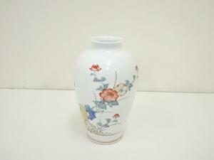 酒井田柿右衛門造　錦牡丹文花瓶　